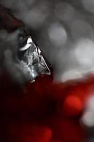Red and silver aluminum foliage close up abstract background modern big size high quality print photo