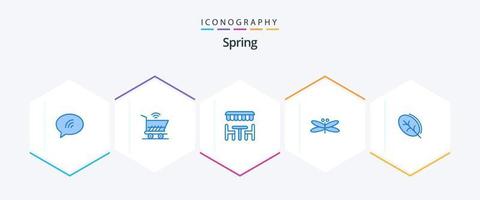 Spring 25 Blue icon pack including ecology. fly. resturant. dragons. dragon vector