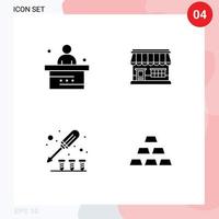 Modern Set of Solid Glyphs and symbols such as classroom building student online screw Editable Vector Design Elements