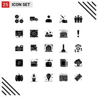 25 Creative Icons Modern Signs and Symbols of competitive business male science laboratory Editable Vector Design Elements