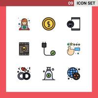 9 Creative Icons Modern Signs and Symbols of computers plant app fertilizer programming Editable Vector Design Elements