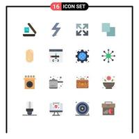 16 Creative Icons Modern Signs and Symbols of coding app move touch biometric Editable Pack of Creative Vector Design Elements