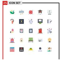 Universal Icon Symbols Group of 25 Modern Flat Colors of device computer nature smart home kit Editable Vector Design Elements