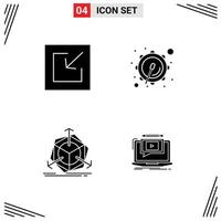 Group of Modern Solid Glyphs Set for download object corps change player Editable Vector Design Elements