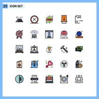 Stock Vector Icon Pack of 25 Line Signs and Symbols for coding slide remove gesture disease Editable Vector Design Elements