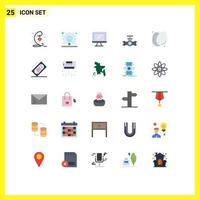 Universal Icon Symbols Group of 25 Modern Flat Colors of egg plumber computer mechanical pc Editable Vector Design Elements