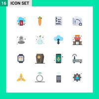 Modern Set of 16 Flat Colors and symbols such as sauna technology file setting app Editable Pack of Creative Vector Design Elements