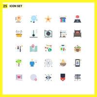 Set of 25 Modern UI Icons Symbols Signs for box planning seo iteration studio Editable Vector Design Elements