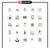 Stock Vector Icon Pack of 25 Line Signs and Symbols for document creative fast pencil ruler Editable Vector Design Elements