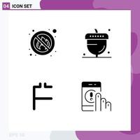 Solid Glyph Pack of Universal Symbols of fighter first coin place flora crypto Editable Vector Design Elements