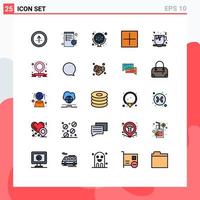 Universal Icon Symbols Group of 25 Modern Filled line Flat Colors of tea plus geography open add Editable Vector Design Elements