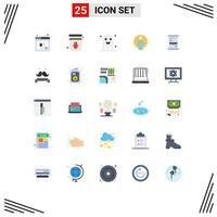 Universal Icon Symbols Group of 25 Modern Flat Colors of image id breakfast user ghost Editable Vector Design Elements