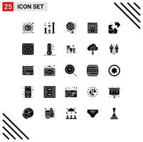 25 Creative Icons Modern Signs and Symbols of business pieces earth web speed checking page speed test Editable Vector Design Elements