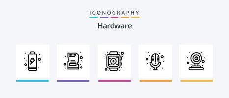 Hardware Line 5 Icon Pack Including . hardware. remote. drive. wireless. Creative Icons Design vector