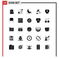 25 Creative Icons Modern Signs and Symbols of improvement talent fog law protection Editable Vector Design Elements