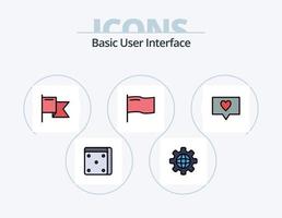 básico línea lleno icono paquete 5 5 icono diseño. . burbuja. vector