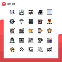 Stock Vector Icon Pack of 25 Line Signs and Symbols for stop post design element navigation city Editable Vector Design Elements