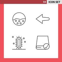 4 Creative Icons Modern Signs and Symbols of pigment learn skin left study Editable Vector Design Elements