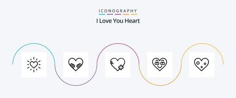 Heart Line 5 Icon Pack Including . love. favorite. love vector