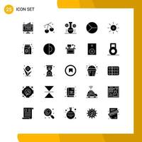 25 Universal Solid Glyphs Set for Web and Mobile Applications graphical chart easter business scientific research Editable Vector Design Elements