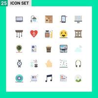 Set of 25 Modern UI Icons Symbols Signs for radioscopy medical commerce smart phone mobile Editable Vector Design Elements