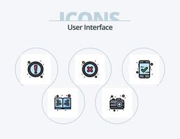 usuario interfaz línea lleno icono paquete 5 5 icono diseño. . portapapeles. Temporizador. Lista de Verificación. leer vector