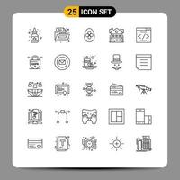 Pictogram Set of 25 Simple Lines of interface search engine engine easter home apartment Editable Vector Design Elements