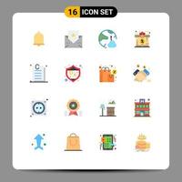 Set of 16 Modern UI Icons Symbols Signs for interface gift connect discount bonus Editable Pack of Creative Vector Design Elements