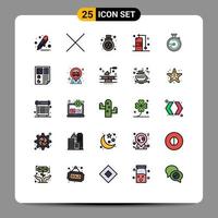 Stock Vector Icon Pack of 25 Line Signs and Symbols for location compass pollution browse travel Editable Vector Design Elements