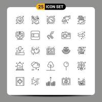 25 Creative Icons Modern Signs and Symbols of lifestyle shower office relaxation beauty Editable Vector Design Elements