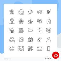 25 Creative Icons Modern Signs and Symbols of chemistry viral peripheral device seo right Editable Vector Design Elements