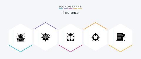 Insurance 25 Glyph icon pack including . . umbrella. policy. insurance vector