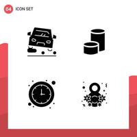 User Interface Pack of Basic Solid Glyphs of overtaking economy jam crypto time Editable Vector Design Elements