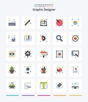 creativo gráfico diseñador 25 plano icono paquete tal como diseño. creativo. gráfico. artístico. gráfico vector