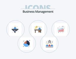 Business Management Flat Icon Pack 5 Icon Design. chart. reception. business. office. business vector