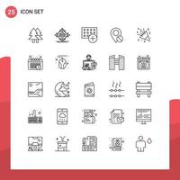 Line Pack of 25 Universal Symbols of marker location sign hardware devices Editable Vector Design Elements