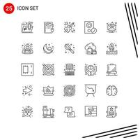 Pictogram Set of 25 Simple Lines of notification alert violin speaker gadget Editable Vector Design Elements