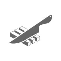 ilustración de diseño de logotipo de icono de cuchillo vector