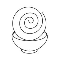 Symbol of traditional Indian dish chakli. Sign, logo illustration. Vector graphics