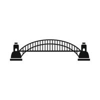 Sydney puerto puente icono, sencillo estilo vector