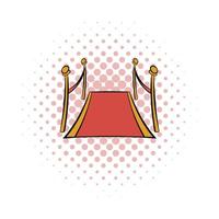 Red carpet comics icon vector