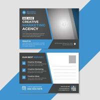 corporate  post card template vector