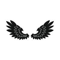 Wings icon in simple style vector