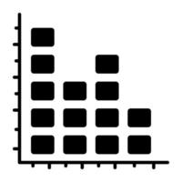 Editable design icon of bar graph vector