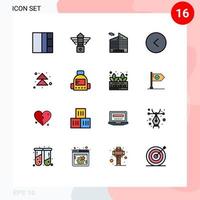 Set of 16 Modern UI Icons Symbols Signs for school up office next arrow Editable Creative Vector Design Elements