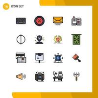 16 Creative Icons Modern Signs and Symbols of antialiasing education mail tutorial book Editable Creative Vector Design Elements