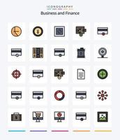 Creative Finance 25 Line FIlled icon pack  Such As business. payments. money. money. wallet vector