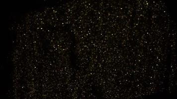 Sparkling star in dark space for video overlay effect. Abstract glitter texture animation for video background