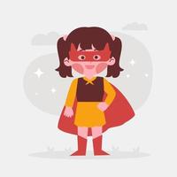 girl in superhero costumes vector