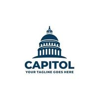 Capitol building logo design vector